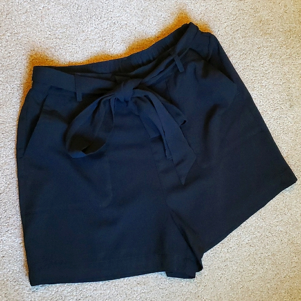 A New Day Black paperbag shorts with tie front - medium